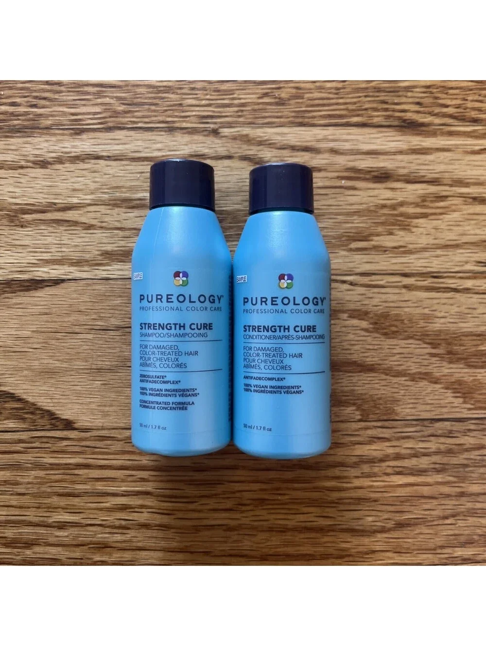 X2 PUREOLOGY Strength Cure Shampoo 1.7oz/50ml + Conditioner 1.7oz/50ml Travel Sz